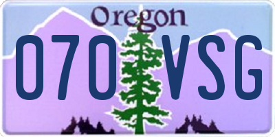 OR license plate 070VSG