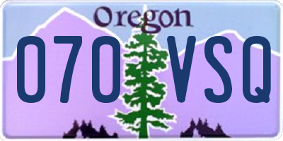 OR license plate 070VSQ