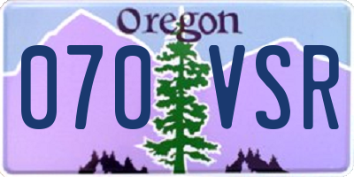 OR license plate 070VSR