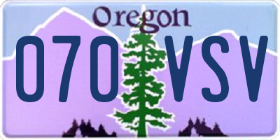 OR license plate 070VSV