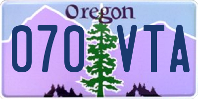 OR license plate 070VTA