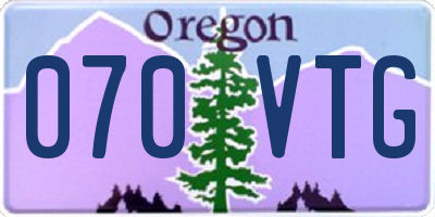 OR license plate 070VTG