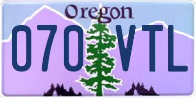 OR license plate 070VTL