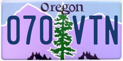 OR license plate 070VTN