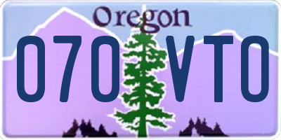 OR license plate 070VTO
