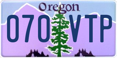 OR license plate 070VTP