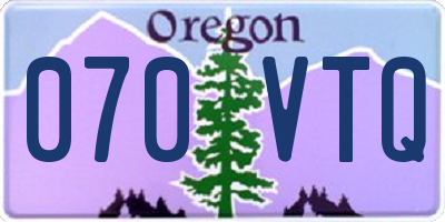 OR license plate 070VTQ