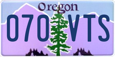 OR license plate 070VTS