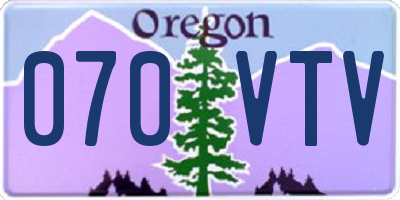 OR license plate 070VTV