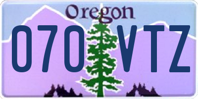 OR license plate 070VTZ