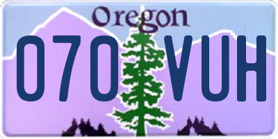 OR license plate 070VUH