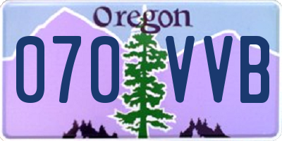OR license plate 070VVB
