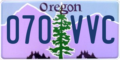 OR license plate 070VVC