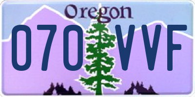 OR license plate 070VVF