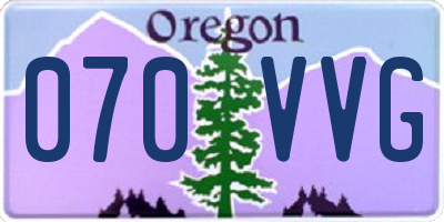 OR license plate 070VVG