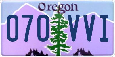 OR license plate 070VVI