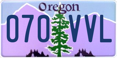 OR license plate 070VVL