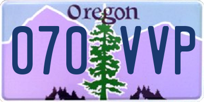 OR license plate 070VVP