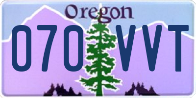 OR license plate 070VVT