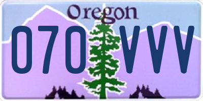OR license plate 070VVV