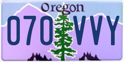 OR license plate 070VVY