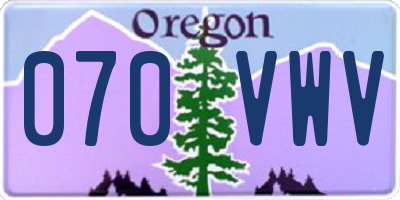 OR license plate 070VWV