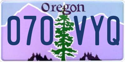 OR license plate 070VYQ