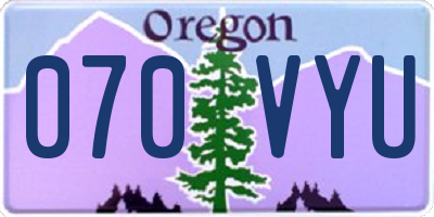 OR license plate 070VYU