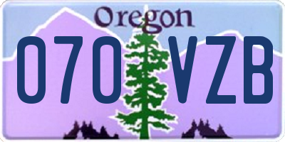 OR license plate 070VZB