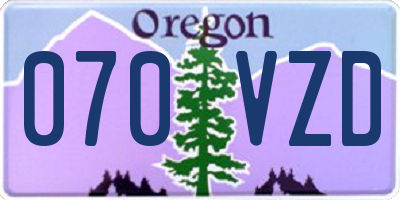 OR license plate 070VZD