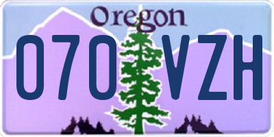 OR license plate 070VZH