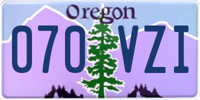 OR license plate 070VZI