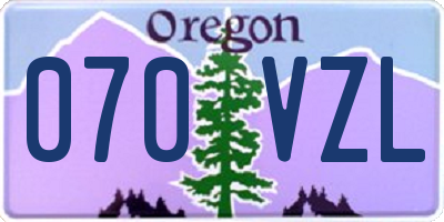 OR license plate 070VZL