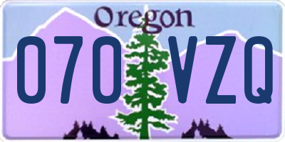 OR license plate 070VZQ