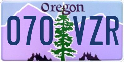 OR license plate 070VZR