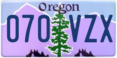 OR license plate 070VZX