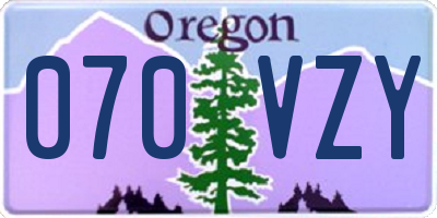 OR license plate 070VZY