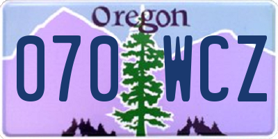 OR license plate 070WCZ