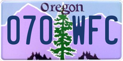 OR license plate 070WFC