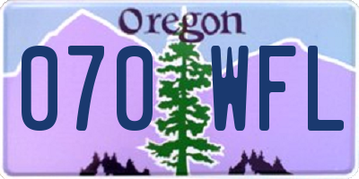 OR license plate 070WFL