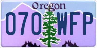 OR license plate 070WFP