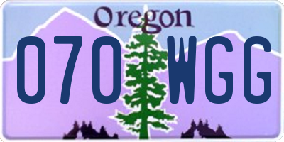 OR license plate 070WGG