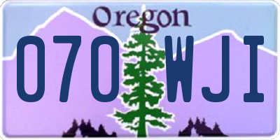 OR license plate 070WJI