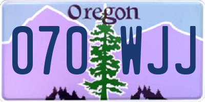 OR license plate 070WJJ