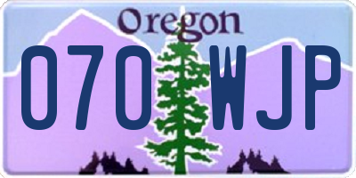 OR license plate 070WJP