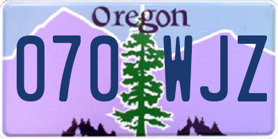 OR license plate 070WJZ