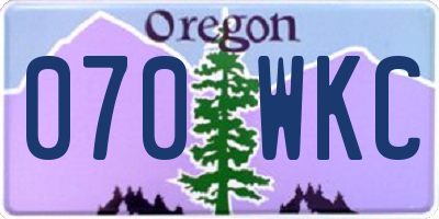 OR license plate 070WKC