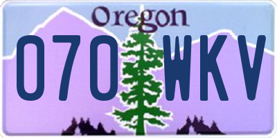 OR license plate 070WKV