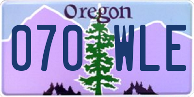 OR license plate 070WLE