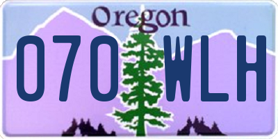 OR license plate 070WLH